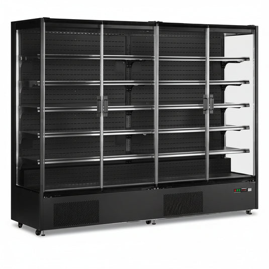 Tefcold Commercial 4 Door Glass Door Multideck Fridge 2585L