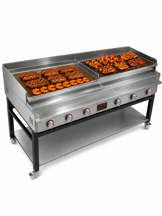 Counter Top Gas Heavy Duty Lava Rock Char Grill 152 x 71cm | Commercial Chargrill