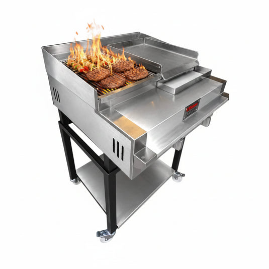 Counter Top Gas Heavy Duty Lava Rock Char Grill 61 x 71cm | Commercial Chargrill
