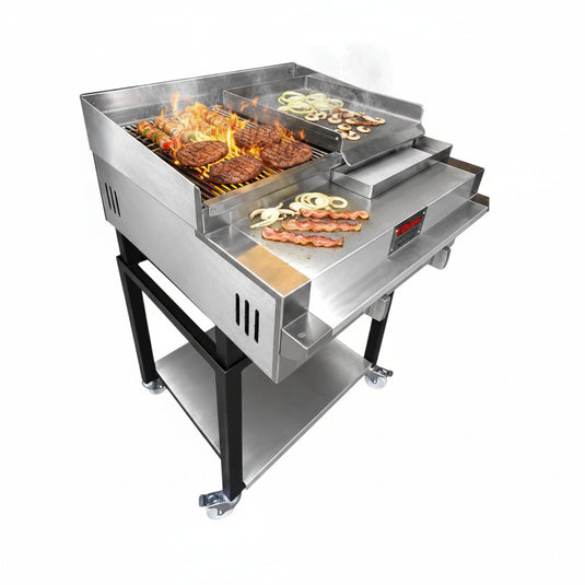 Counter Top Gas Heavy Duty Lava Rock Char Grill 61 x 81cm | Commercial Chargrill