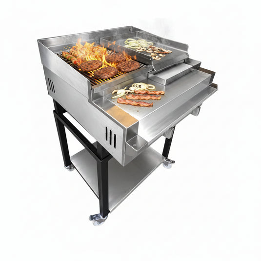 Counter Top Gas Heavy Duty Lava Rock Char Grill 61 x 81cm | Commercial Chargrill