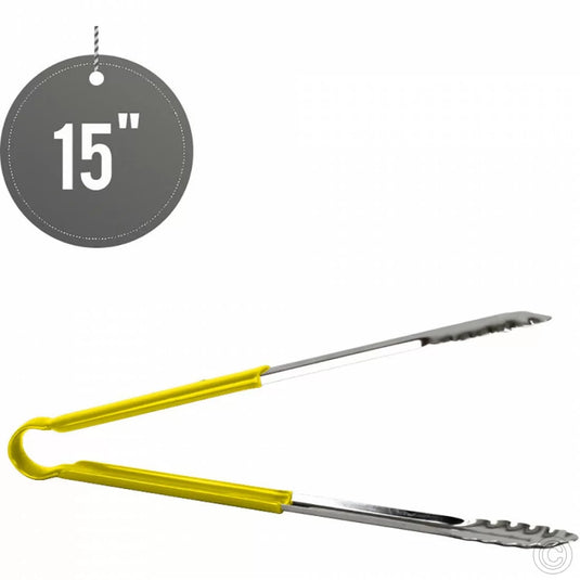 Catering Utility Tongs 15" Yellow