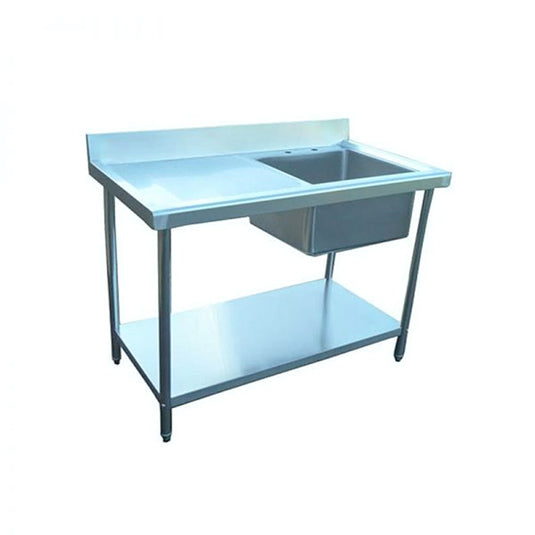 Commercial Stainless Steel Left Drainer Sink – 120cm/48″