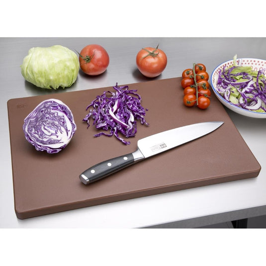 Hygiplas Extra Thick Low Density Brown Chopping Board Standard — Image 4