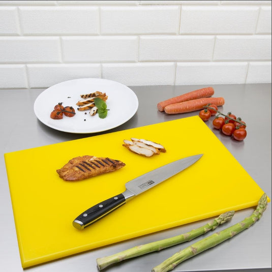 Hygiplas Anti Microbial High Density Yellow Chopping Board — Image 4