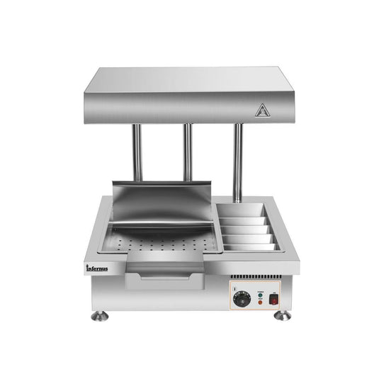Commercial Chip Warmer Countertop Chip Scuttle with Bagging Station