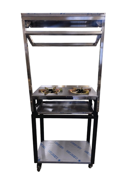Commercial Heavy Flame 2 burners Indian Cooker Width 70Cm & 17kw
