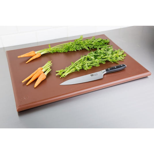 Hygiplas Extra Thick High Density Brown Chopping Board Large — Image 4