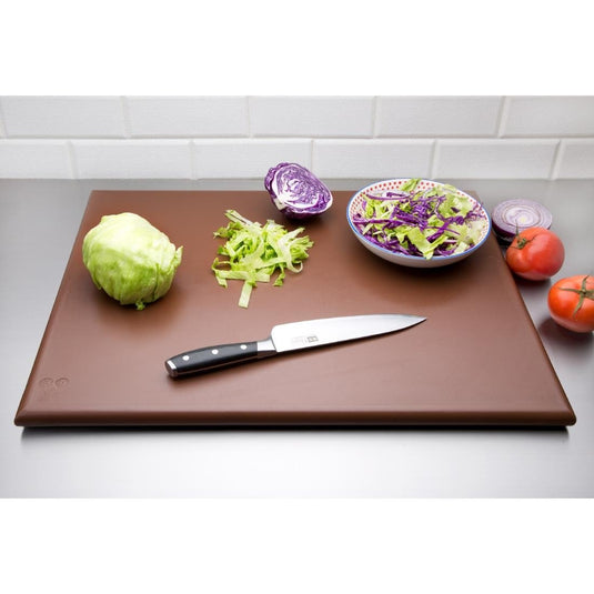 Hygiplas Extra Thick High Density Brown Chopping Board Large — Image 2