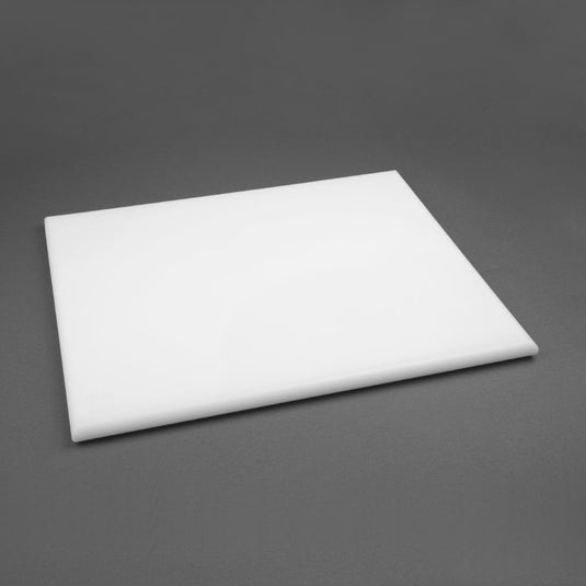 Hygiplas Extra Thick High Density White Chopping Board Large — White HACCP Chopping Board