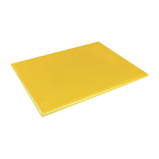 Hygiplas Extra Thick High Density Yellow Chopping Board Large — Yellow HACCP Chopping Board