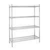Galvanised Zinc 4 Tier Wire Shelving Kit 1525w x 460d (KM-L929)