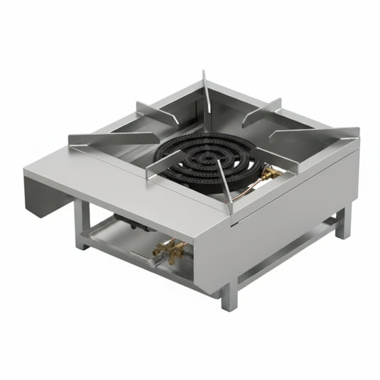 Commercial 4 Ring Heavy Duty Ring Burner Cooker Pot Gas Stove