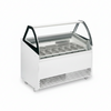 Commercial 10 Pan High Vision Ice Cream Display Freezer 300L | Low Front Glass Napoli Cabinet