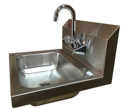 Commercial Stainless Steel Hand Sink With Tap Width 43 Cm