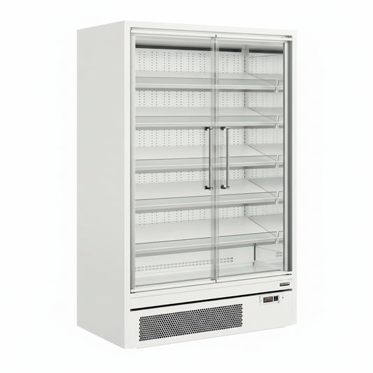 Tefcold Commercial 2 Door Glass Door Multideck Fridge 1443L