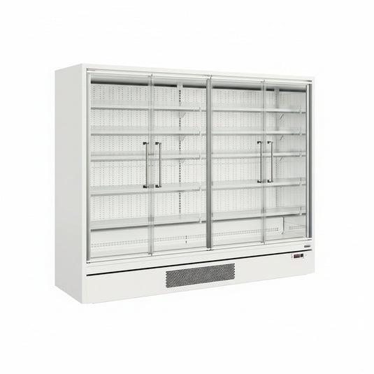 Tefcold Commercial 4 Door Glass Door Multideck Fridge 2887L