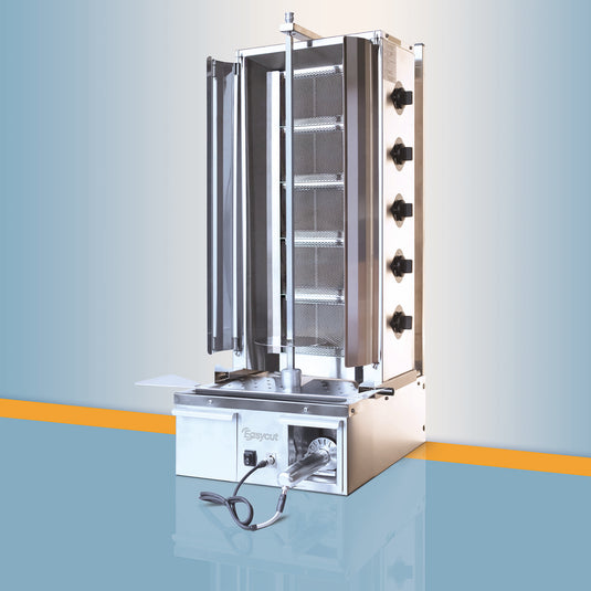 Easy-Cut 5 Burner Gas Doner Kebab Machine 17.5kW Commercial Shawarma Grill