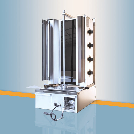 Easy-Cut Electric 4 Burner Doner Kebab Machine 6.4kW Commercial Shawarma Grill
