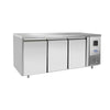 Atosa Commercial 3 Door Under Counter Fridge 390L | Stainless Steel Refrigerated Prep Table