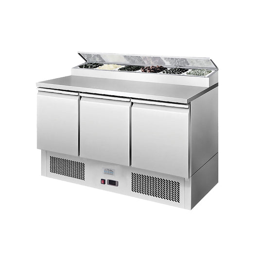 Atosa Ice A Cool Ice3853gr 3 Door Refrigerated Saladette Prep Counter 380 Litres