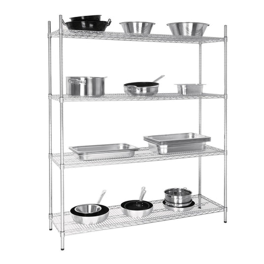 Galvanised Zinc 4 Tier Wire Shelving Kit 1525w x 460d (KM-L929)