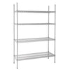 Galvanised Zinc 4 Tier Wire Shelving Kit 1220w x 460d (KM-L928)