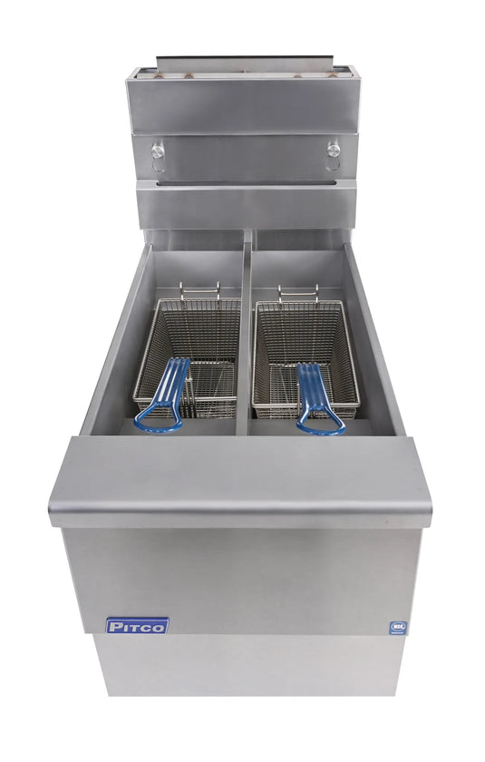 Pitco SG14 Twin Tank Gas Fryer CE-SG14TS Solstice
