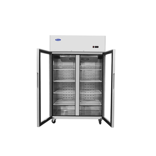 Atosa YCF9402GR Slimline Refrigerated Unit with Double Glass Doors