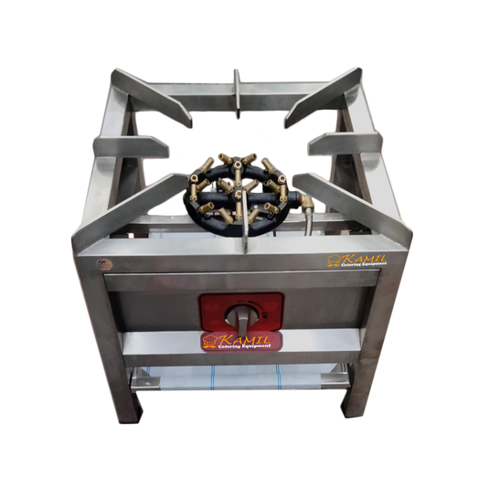 Commercial KamilCatering 20 Jets Stock Pot Cooker 30kW HeavyDuty Gas Stockpot Burner (NG / LPG)