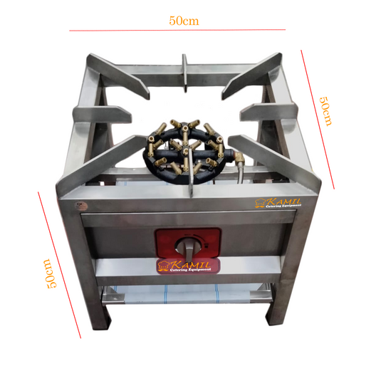 Commercial KamilCatering 20 Jets Stock Pot Cooker 30kW HeavyDuty Gas Stockpot Burner (NG / LPG)