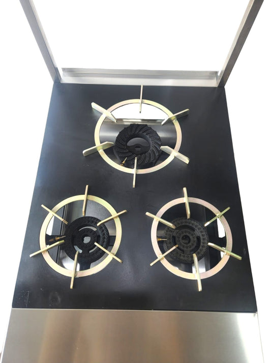 Commercial Heavy Flame 3 burners Indian Cooker Width 61 Cm & 24 kw