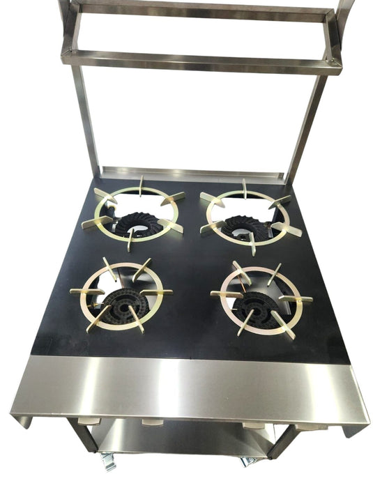 Commercial Heavy Flame 4 burners Indian Cooker Width 76Cm & 34 kw