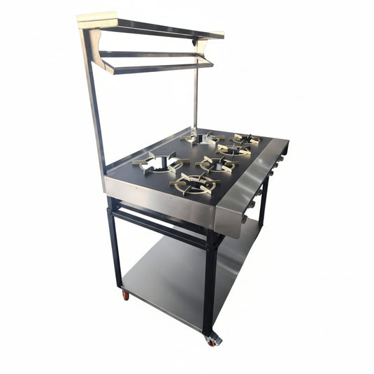Commercial Heavy Flame 6 burners Indian Cooker Width 120 Cm & 48 kw