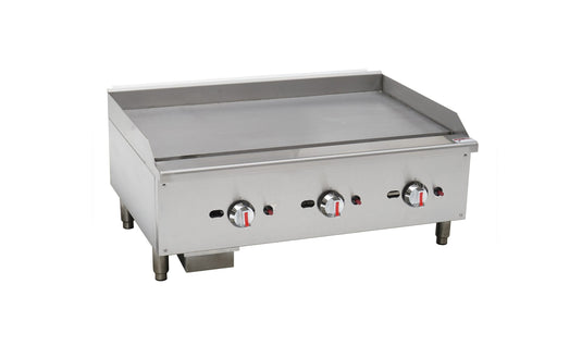 Gas Griddle 3 Burners 90cm Natural Gas Or LPG ( 22.5 Kw )