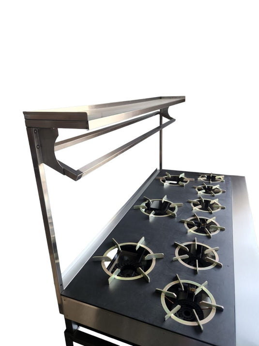 Commercial Heavy Flame 9 burners Indian Cooker Width 180 Cm & 72 kw