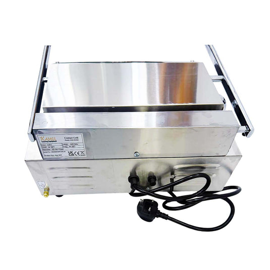 Kamil Electric Contact Grill Medium Ribbed Top & Smooth Bottom (240V)