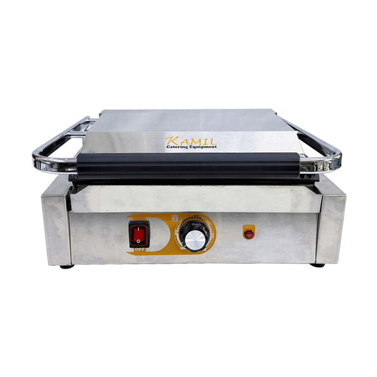 KAMIL Commercial Cast Iron Double Ribbed Medium Contact Grill