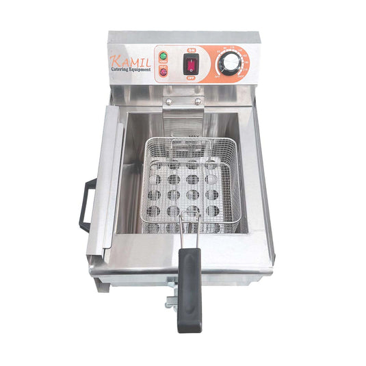 KAMIL Counter Top Electric Chips Fryer Single Tank 13 Litre with Tap