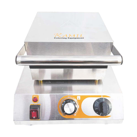 KAMIL Commercial Waffle Maker Twin Square Pattern