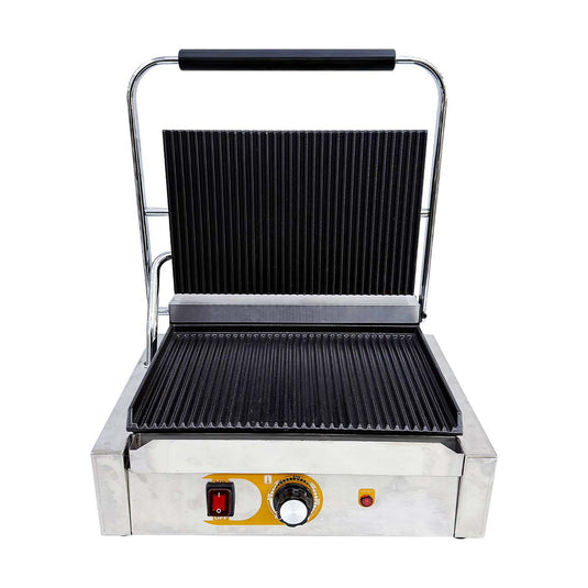 KAMIL Commercial Cast Iron Double Ribbed Medium Contact Grill