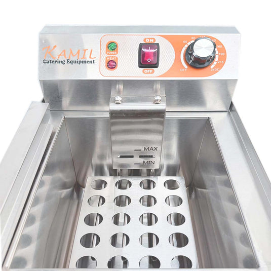 KAMIL Counter Top Electric Chips Fryer Single Tank 13 Litre with Tap