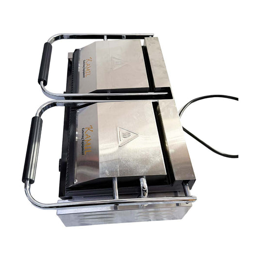 KAMIL Commercial Cast Iron Double Ribbed Grill Double Contact Grill