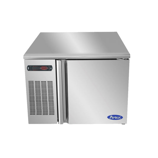 Atosa 3 Grid Countertop Blast Chiller/Freezer with thermostate displa on left side.