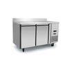 Atosa Commercial 2 Door Under Counter Fridge 280L with Splash Back | Stainless Steel Prep Table