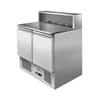 Atosa ICE3800GR Commercial 2 Door Refrigerated Saladette Prep Counter 300 Litre