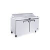 Atosa MSF8302GR Double Door Refrigerated Prep Table Including 6 x 1/3 GN 100mm Deep Pans