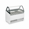 Commercial 10 Pan High Vision Ice Cream Display Freezer 300L | Low Front Glass Napoli Cabinet