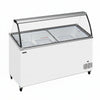 Commercial 11 Tub Ice Cream Dipping Cabinet 427L | Curved Glass Canopy Display Freezer