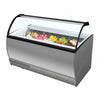 Commercial 13 Pan Curved Glass Ice Cream Display Freezer | Napoli Pan Scoop Cabinet